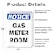 Signmission Gas Meter Room, 10 in W x Rectangle, Vinyl Decal OS-2PACK-NS-D-1014-V-13013 - alternate 2
